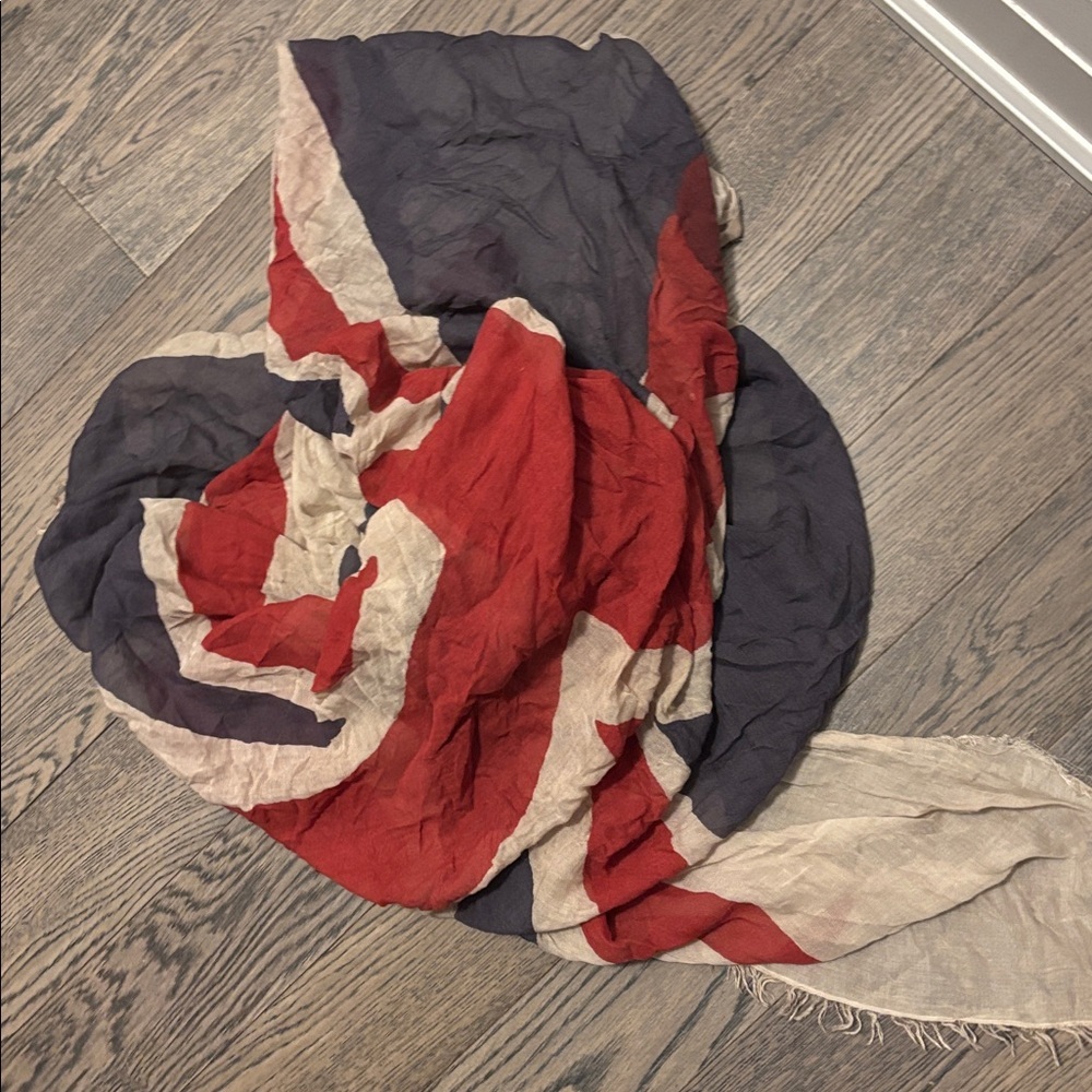 Italian Vintage Style Union Jack pattern cotton Scarf - Picture 4 of 11